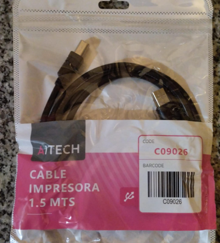 Cable Impresora Aitech 1.5 mts